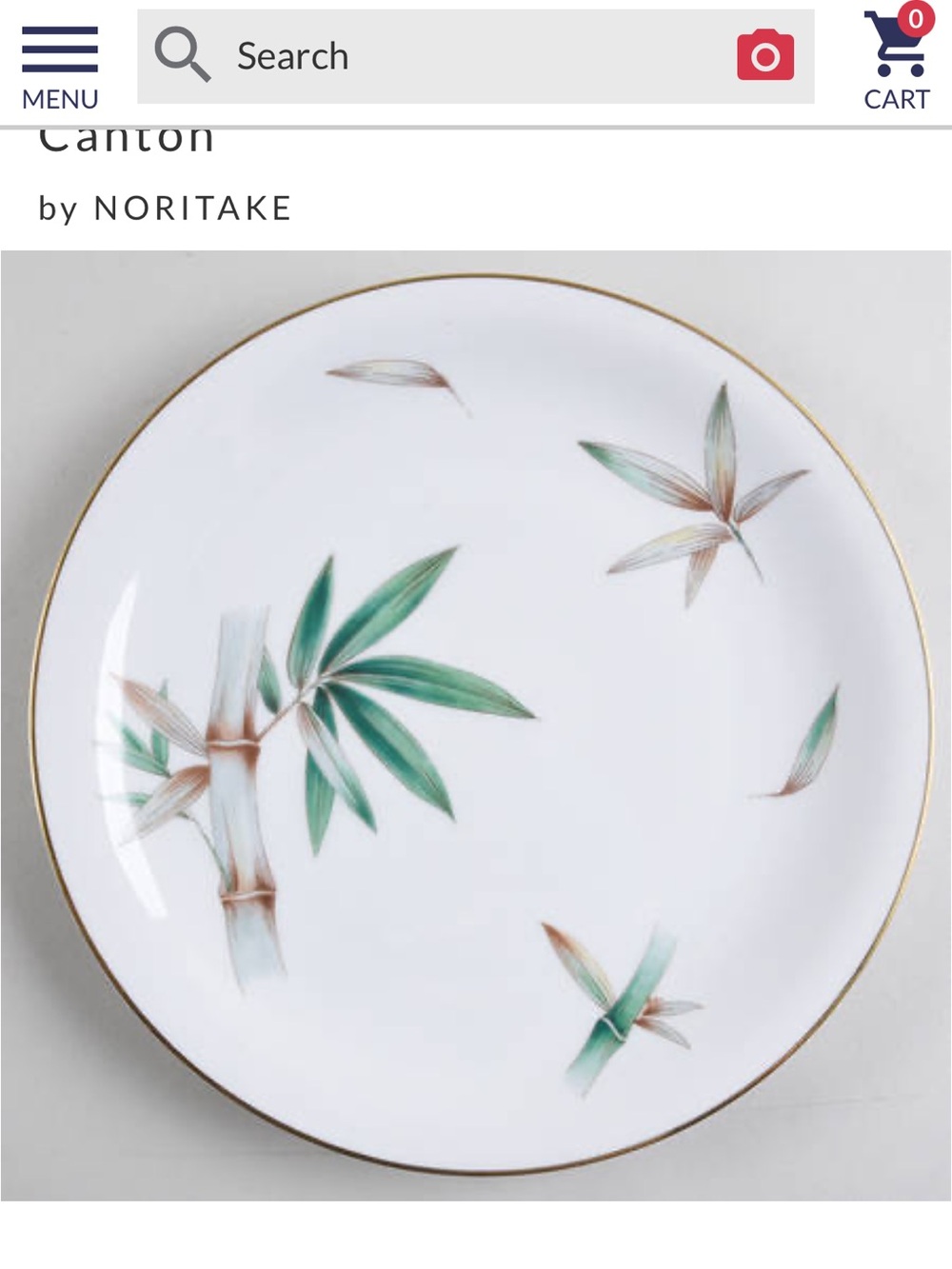 Over 60+ pieces. Noritake White Porcelain Plate with Green Bamboo and Gold Rim